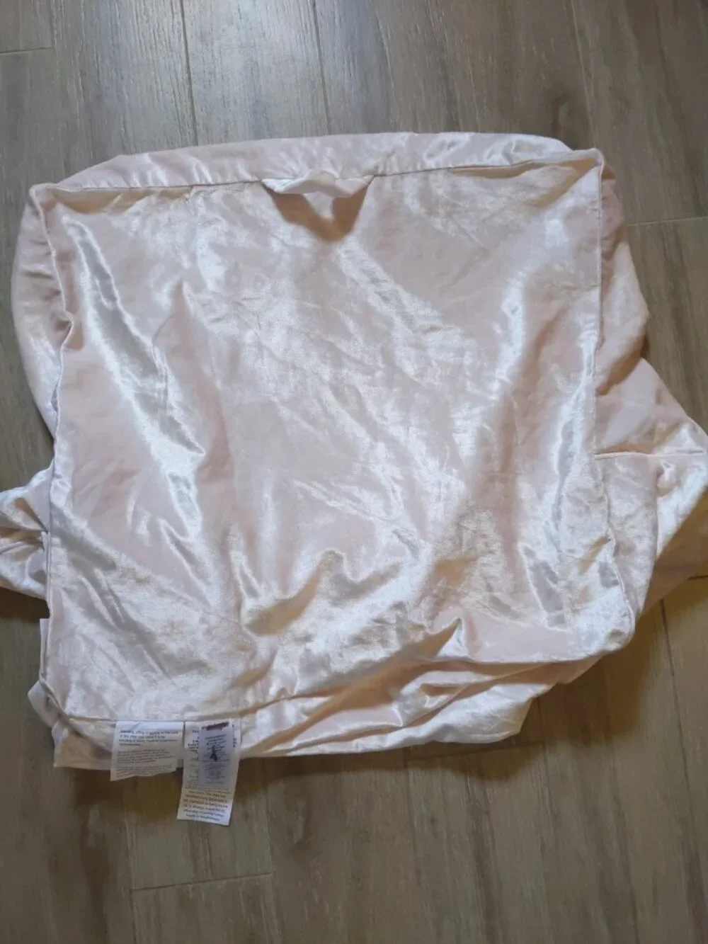 Pottery Barn Kids Anywhere Chair Slipcover Pale Pink Velvet-mono removed